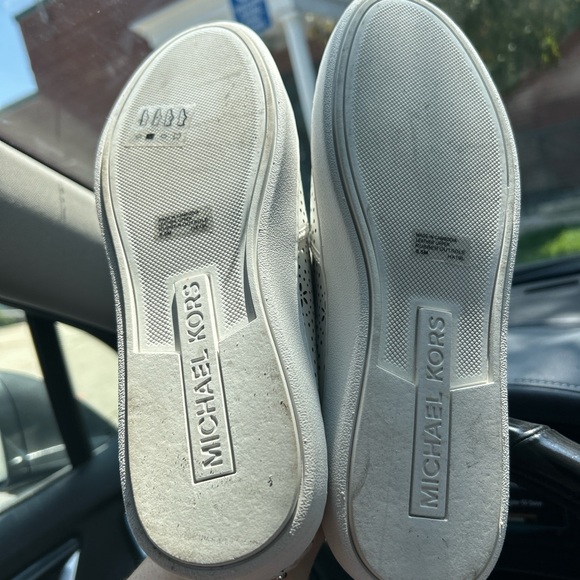 Michael Kors Cream Perforated Slip-On Sneakers - Picture 4 of 4